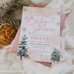 Inbjudan till Rosa av elegant Vinter-babyskor