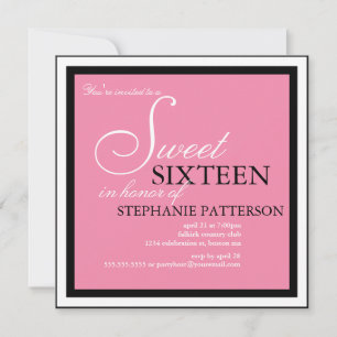 Inbjudan till Rosa av Elegantens Sweet sixteen
