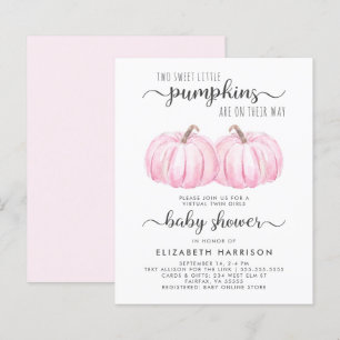 Inbjudan till Rosa av Twin Girls Pumpkin Baby Show