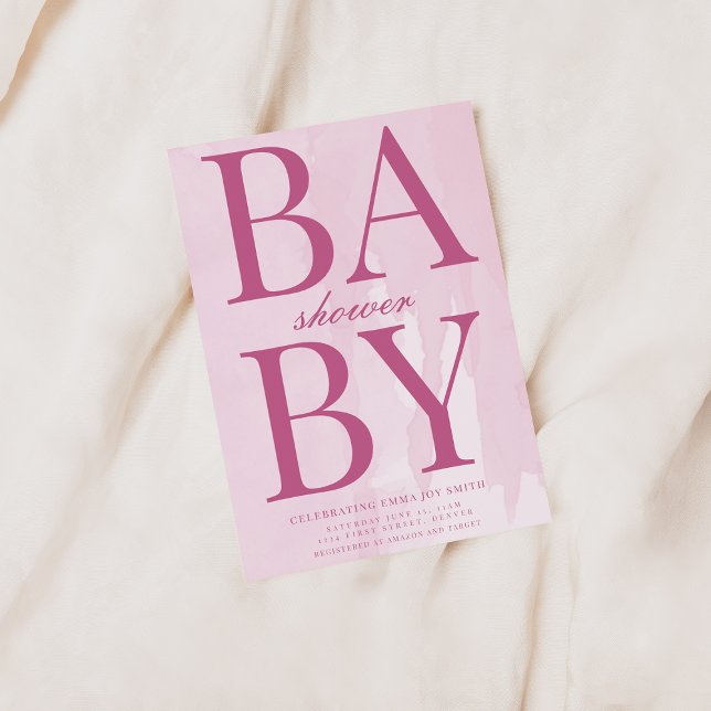 Inbjudan till Rosa Baby Shower (Skapare uppladdad)