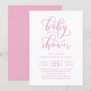 Inbjudan till Rosa Baby Shower