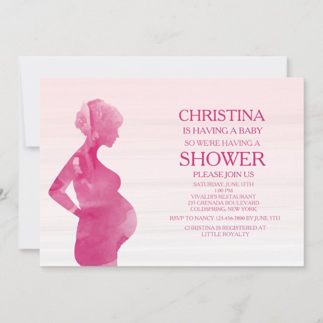 Inbjudan till Rosa babyåkare i mamma (Framsida)
