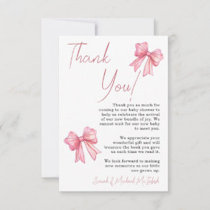 Inbjudan till rosa Bow Baby Shower