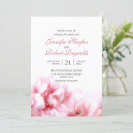 Inbjudan till rosa Carnation Wedding