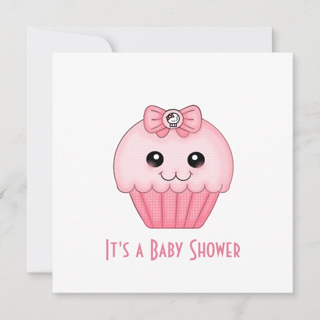 Inbjudan till Rosa Cupaka Baby Shower (Framsida)