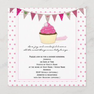 Inbjudan till Rosa Cupaka Baby Shower
