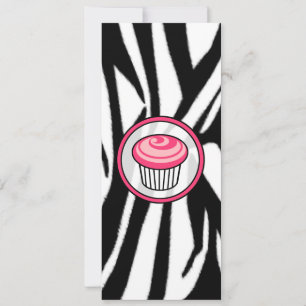 Inbjudan till Rosa Cupaka-Smalan - Zebra tryck