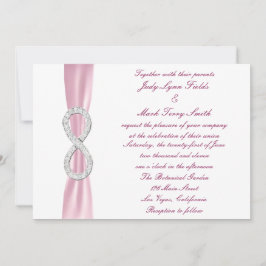 Inbjudan till rosa Diamond Infinity Wedding