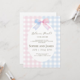 Inbjudan till rosa- eller Blue Gender Reveal Baby