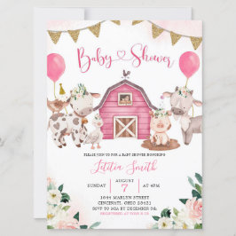 Inbjudan till Rosa Farm Baby Shower
