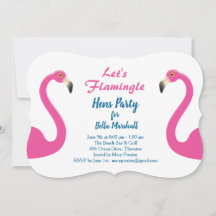 Inbjudan till Rosa Flamingo Höna-fest