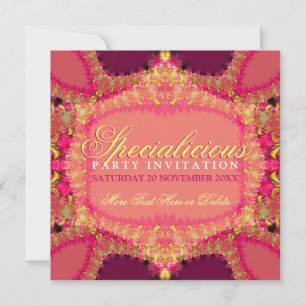 inbjudan till Rosa Frills Specialicious Party Part