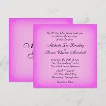 Inbjudan till rosa Glow Wedding