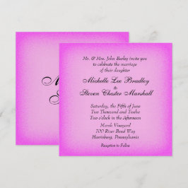 Inbjudan till rosa Glow Wedding