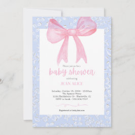 Inbjudan till rosa och blått babydusch