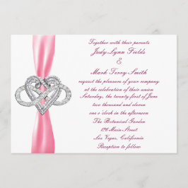 Inbjudan till rosa Ofinity Heart Wedding