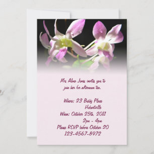 Inbjudan till rosa Orchids