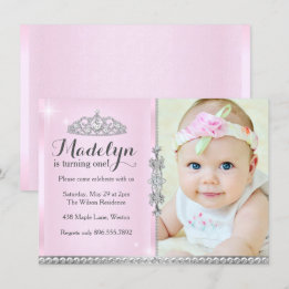 Inbjudan till Rosa på första födelsedag