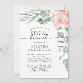 Inbjudan till rosa Peony Blommigt Watercolor-Möhip