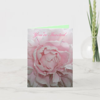 Inbjudan till rosa Peony Wedding