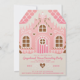 Inbjudan till Rosa Pepparkakshus Dekorationsfest