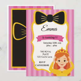 Inbjudan till Rosa Prinsessans Födelsedag | zazzle