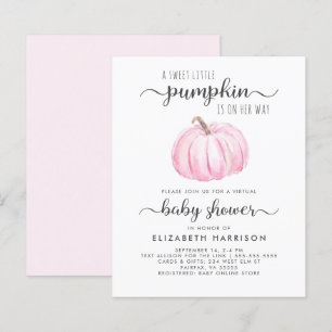 Inbjudan till Rosa-Pumpkin för virtuella Flicka Sh