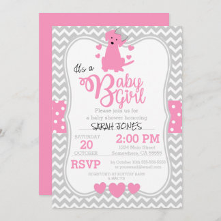 Inbjudan till Rosa Puppy Baby Shower