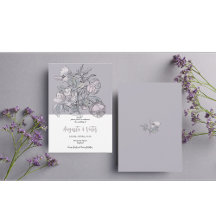 Inbjudan till Rosa ros Script Elegant bröllop