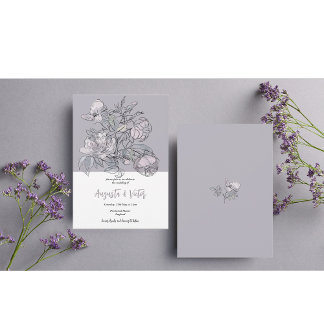 Inbjudan till Rosa ros Script Elegant bröllop