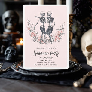 Inbjudan till Rosa Skull Scary Halloween fest