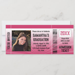 Inbjudan till rosa Studentfest Biljett