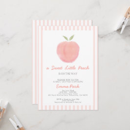 Inbjudan till rosa Sweet Little Peach Baby Shower