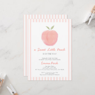 Inbjudan till rosa Sweet Little Peach Baby Shower
