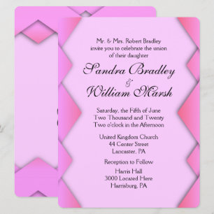 Inbjudan till rosa Weave Wedding