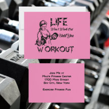 Inbjudan till rosa Workout Gym Coach