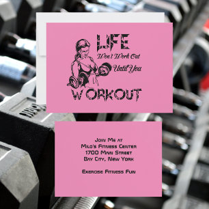 Inbjudan till rosa Workout Gym Coach