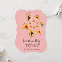Inbjudan till Rosé Hamantaschen Star Purim-partiet