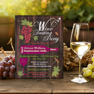 Inbjudan till rostningspartiet Rustic Wood Vin