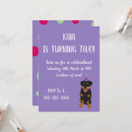 Inbjudan till Rottweiler Birthday