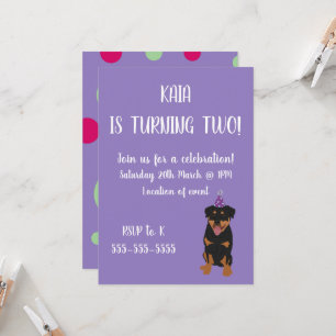 Inbjudan till Rottweiler Birthday