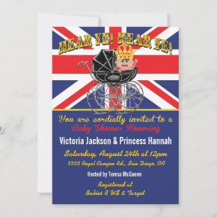 Inbjudan till Royal African American Baby Shower