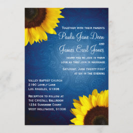 Inbjudan till royal Blue & Sunroll Wedding