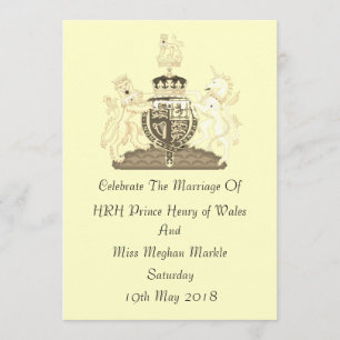 Inbjudan till royal Bröllop Harry och Meghan Anpas