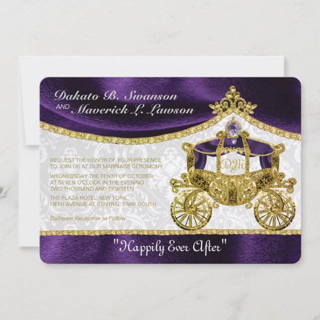 Inbjudan till Royal Fairytale (Framsida)