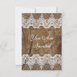 Inbjudan till Royalet Bröllop Rustic Burlap & Snör