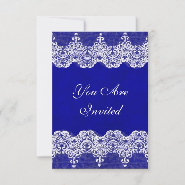 Inbjudan till Royalet Bröllop Rustic Burlap & Snör (Framsida)