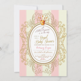  inbjudan till Royalet Princess Baby Shower