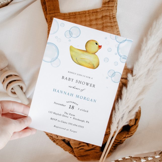 Inbjudan till Rubber Anka Baby Shower (Skapare uppladdad)