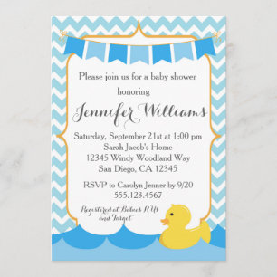 Inbjudan till Rubber Anka Ducky Baby Shower